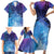 New Zealand Matariki Family Matching Short Sleeve Bodycon Dress and Hawaiian Shirt Aotearoa Maori New Year Galaxy Maori Silver Fern