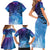 New Zealand Matariki Family Matching Short Sleeve Bodycon Dress and Hawaiian Shirt Aotearoa Maori New Year Galaxy Maori Silver Fern