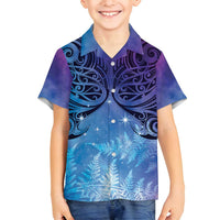 New Zealand Matariki Family Matching Tank Maxi Dress and Hawaiian Shirt Aotearoa Maori New Year Galaxy Maori Silver Fern