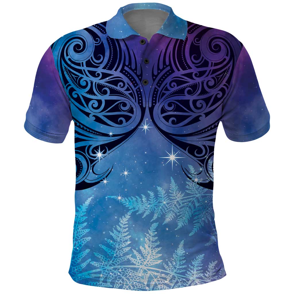 New Zealand Matariki Polo Shirt Aotearoa Maori New Year Galaxy Maori Silver Fern