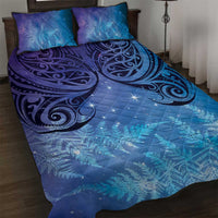 New Zealand Matariki Quilt Bed Set Aotearoa Maori New Year Galaxy Maori Silver Fern