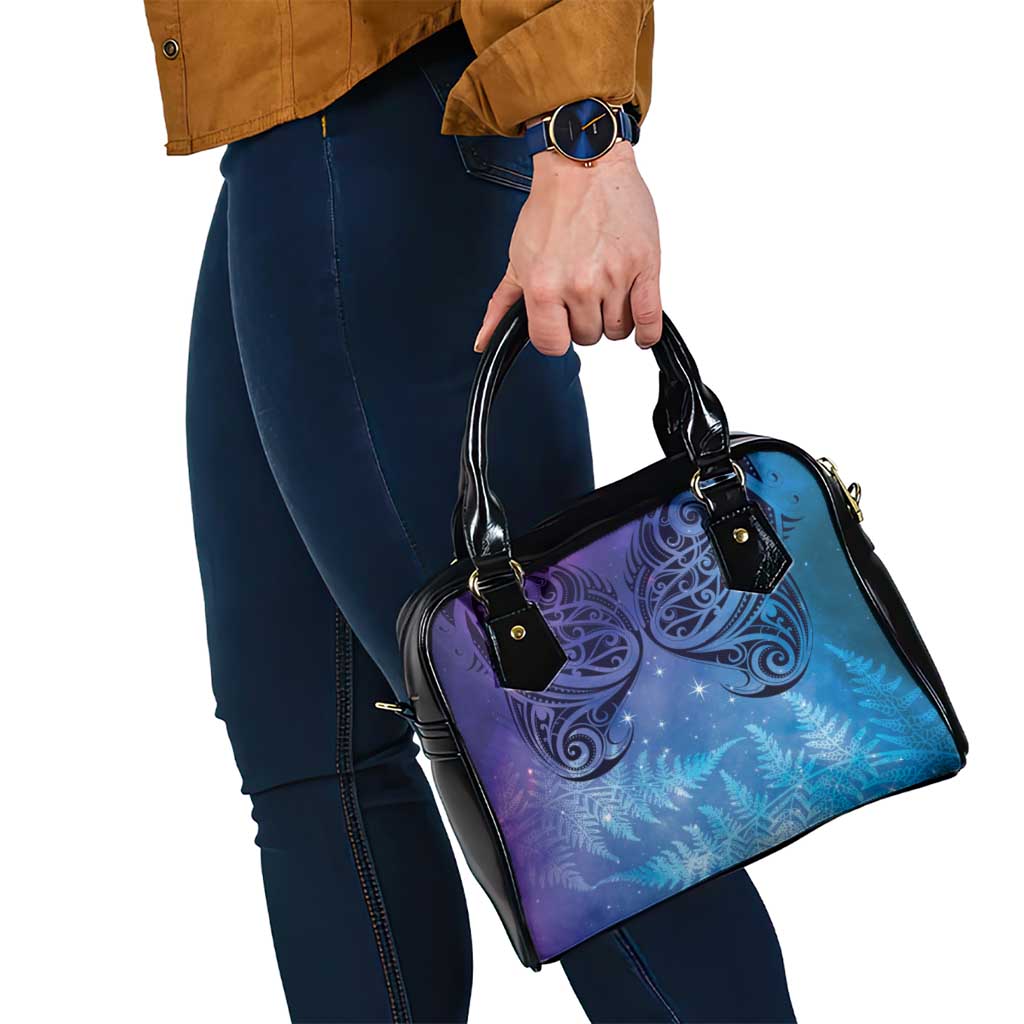 New Zealand Matariki Shoulder Handbag Aotearoa Maori New Year Galaxy Maori Silver Fern