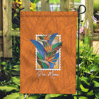 Aloha Hawaii Pua Manu Garden Flag Hawaiian Bird of Paradise Flowers Stylized Stamp LT14 Garden Flag Orange - Polynesian Pride