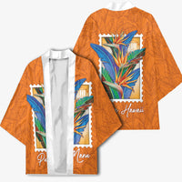 Aloha Hawaii Pua Manu Kimono Hawaiian Bird of Paradise Flowers Stylized Stamp LT14 - Polynesian Pride