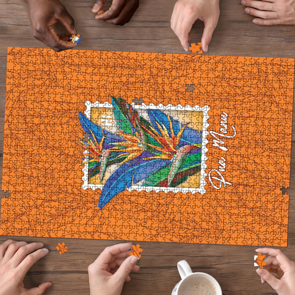 Aloha Hawaii Pua Manu Puzzle Hawaiian Bird of Paradise Flowers Stylized Stamp LT14 - Polynesian Pride