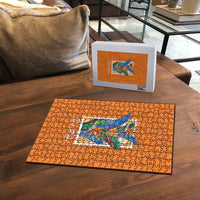 Aloha Hawaii Pua Manu Puzzle Hawaiian Bird of Paradise Flowers Stylized Stamp LT14 - Polynesian Pride
