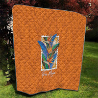 Aloha Hawaii Pua Manu Quilt Hawaiian Bird of Paradise Flowers Stylized Stamp LT14 - Polynesian Pride