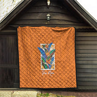 Aloha Hawaii Pua Manu Quilt Hawaiian Bird of Paradise Flowers Stylized Stamp LT14 - Polynesian Pride