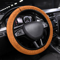 Aloha Hawaii Pua Manu Steering Wheel Cover Hawaiian Bird of Paradise Flowers Stylized Stamp LT14 Universal Fit Orange - Polynesian Pride