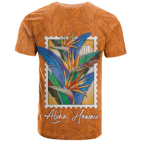 Aloha Hawaii Pua Manu T Shirt Hawaiian Bird of Paradise Flowers Stylized Stamp LT14 - Polynesian Pride