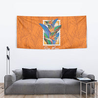 Aloha Hawaii Pua Manu Tapestry Hawaiian Bird of Paradise Flowers Stylized Stamp LT14 - Polynesian Pride