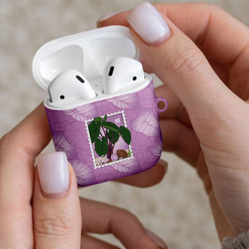 Aloha Hawaii Kalo AirPods Case Hawaiian Taro Leaves Stylized Stamp LT14 - Polynesian Pride