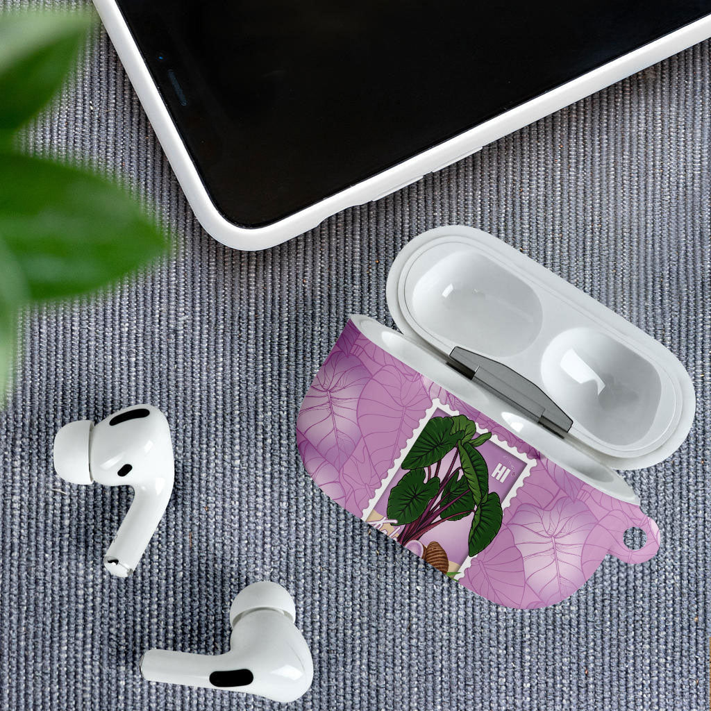 Aloha Hawaii Kalo AirPods Case Hawaiian Taro Leaves Stylized Stamp LT14 - Polynesian Pride