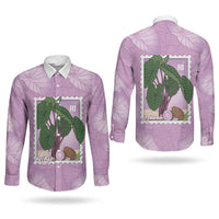 Aloha Hawaii Kalo Couples Matching Summer Maxi Dress and Long Sleeve Button Shirt Hawaiian Taro Leaves Stylized Stamp LT14 - Polynesian Pride