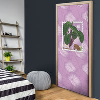 Aloha Hawaii Kalo Door Cover Hawaiian Taro Leaves Stylized Stamp LT14 - Polynesian Pride