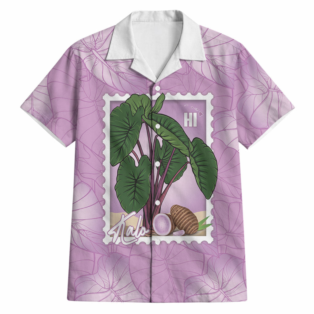 Aloha Hawaii Kalo Hawaiian Shirt Hawaiian Taro Leaves Stylized Stamp