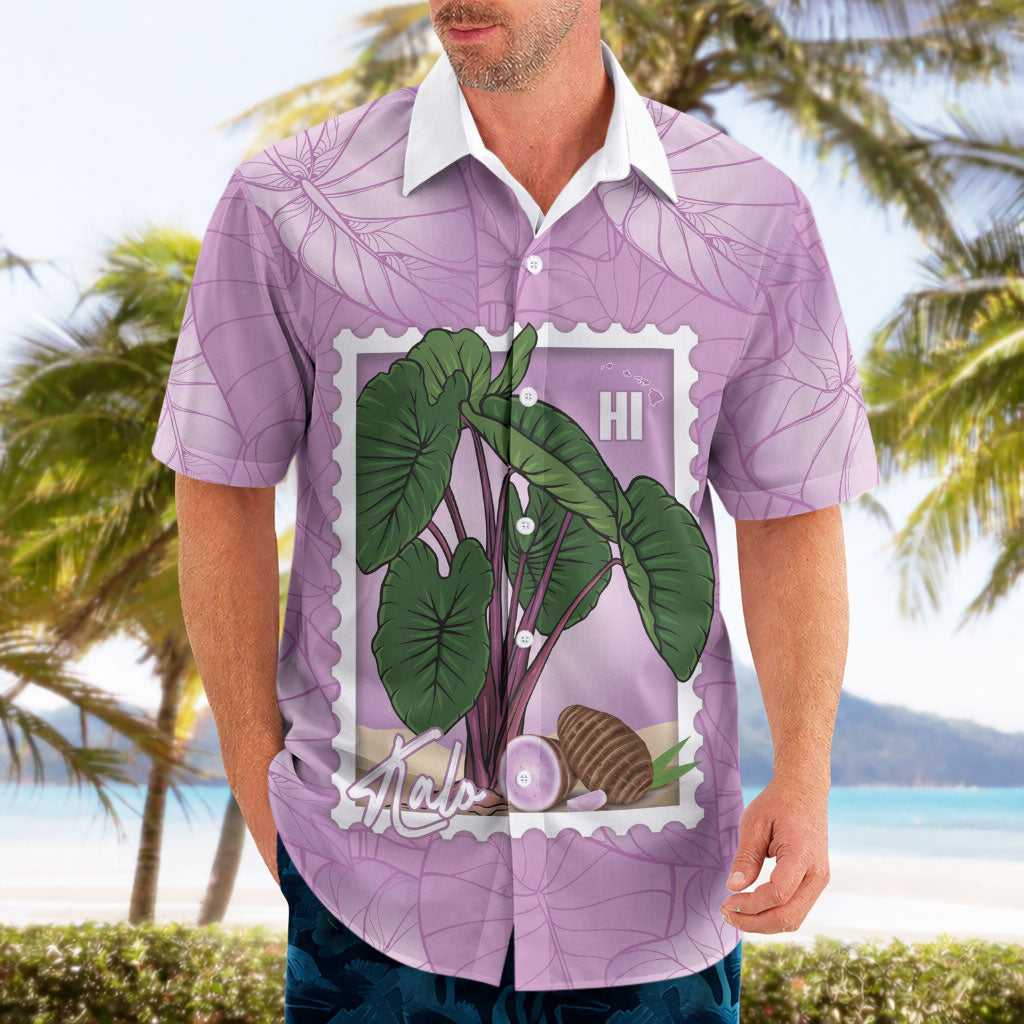 Aloha Hawaii Kalo Hawaiian Shirt Hawaiian Taro Leaves Stylized Stamp LT14 - Polynesian Pride