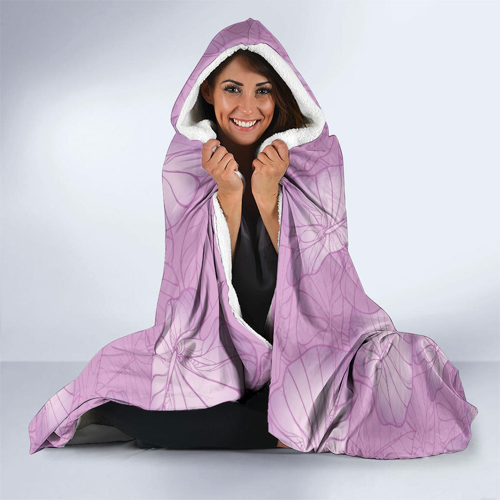 Aloha Hawaii Kalo Hooded Blanket Hawaiian Taro Leaves Stylized Stamp LT14 - Polynesian Pride