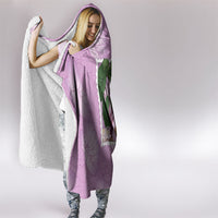 Aloha Hawaii Kalo Hooded Blanket Hawaiian Taro Leaves Stylized Stamp LT14 - Polynesian Pride