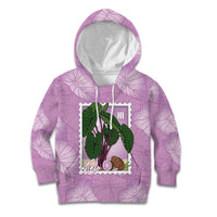 Aloha Hawaii Kalo Kid Hoodie Hawaiian Taro Leaves Stylized Stamp LT14 Hoodie Purple - Polynesian Pride