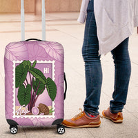 Aloha Hawaii Kalo Luggage Cover Hawaiian Taro Leaves Stylized Stamp LT14 Purple - Polynesian Pride