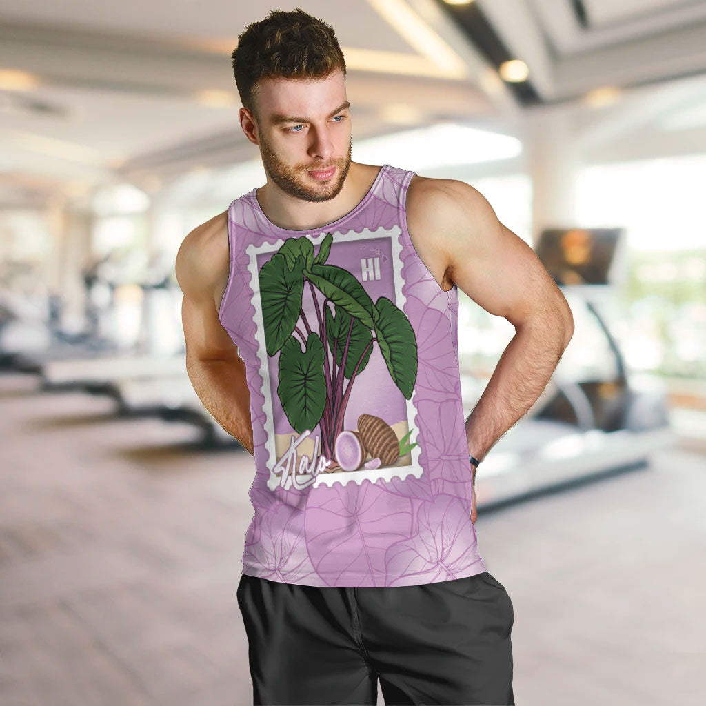 Aloha Hawaii Kalo Men Tank Top Hawaiian Taro Leaves Stylized Stamp LT14 Purple - Polynesian Pride