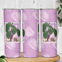 Aloha Hawaii Kalo Skinny Tumbler Hawaiian Taro Leaves Stylized Stamp LT14 - Polynesian Pride