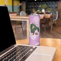 Aloha Hawaii Kalo Skinny Tumbler Hawaiian Taro Leaves Stylized Stamp LT14 - Polynesian Pride