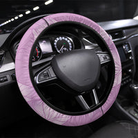 Aloha Hawaii Kalo Steering Wheel Cover Hawaiian Taro Leaves Stylized Stamp LT14 Universal Fit Purple - Polynesian Pride