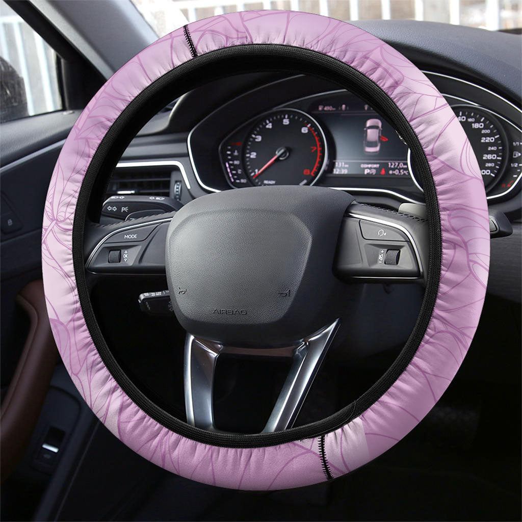 Aloha Hawaii Kalo Steering Wheel Cover Hawaiian Taro Leaves Stylized Stamp LT14 - Polynesian Pride