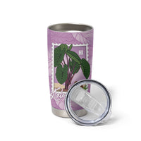 Aloha Hawaii Kalo Tumbler Cup Hawaiian Taro Leaves Stylized Stamp LT14 - Polynesian Pride