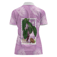 Aloha Hawaii Kalo Women Polo Shirt Hawaiian Taro Leaves Stylized Stamp LT14 - Polynesian Pride