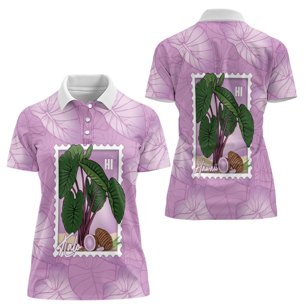 Aloha Hawaii Kalo Women Polo Shirt Hawaiian Taro Leaves Stylized Stamp LT14 - Polynesian Pride