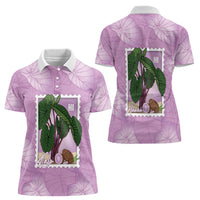 Aloha Hawaii Kalo Women Polo Shirt Hawaiian Taro Leaves Stylized Stamp LT14 - Polynesian Pride