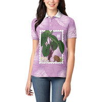 Aloha Hawaii Kalo Women Polo Shirt Hawaiian Taro Leaves Stylized Stamp LT14 - Polynesian Pride