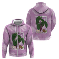 Aloha Hawaii Kalo Zip Hoodie Hawaiian Taro Leaves Stylized Stamp LT14 - Polynesian Pride