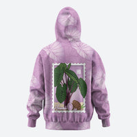 Aloha Hawaii Kalo Zip Hoodie Hawaiian Taro Leaves Stylized Stamp LT14 - Polynesian Pride