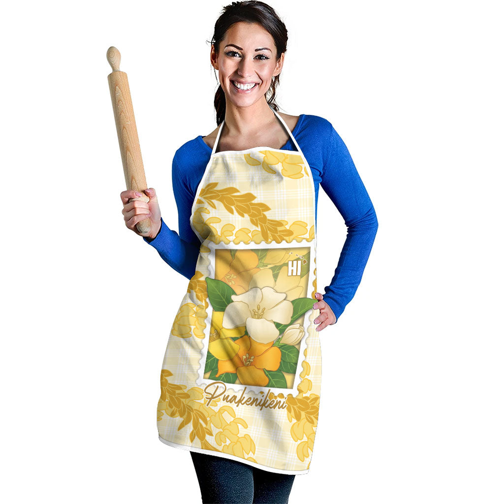 Aloha Hawaii Puakenikeni Apron Hawaiian Lei Palaka Motifs Stylized Stamp LT14 - Polynesian Pride