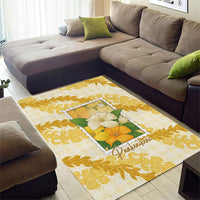 Aloha Hawaii Puakenikeni Area Rug Hawaiian Lei Palaka Motifs Stylized Stamp LT14 - Polynesian Pride
