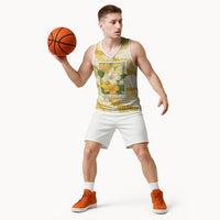 Aloha Hawaii Puakenikeni Basketball Jersey Hawaiian Lei Palaka Motifs Stylized Stamp LT14 - Polynesian Pride