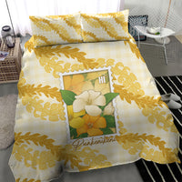Aloha Hawaii Puakenikeni Bedding Set Hawaiian Lei Palaka Motifs Stylized Stamp LT14 - Polynesian Pride