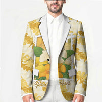 Aloha Hawaii Puakenikeni Blazer Hawaiian Lei Palaka Motifs Stylized Stamp LT14 - Polynesian Pride
