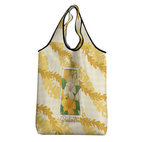 Aloha Hawaii Puakenikeni Grocery Bag Hawaiian Lei Palaka Motifs Stylized Stamp LT14 - Polynesian Pride