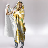 Aloha Hawaii Puakenikeni Hooded Blanket Hawaiian Lei Palaka Motifs Stylized Stamp LT14 - Polynesian Pride