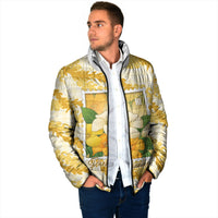 Aloha Hawaii Puakenikeni Padded Jacket Hawaiian Lei Palaka Motifs Stylized Stamp LT14 - Polynesian Pride