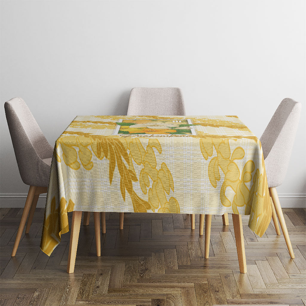 Aloha Hawaii Puakenikeni Tablecloth Hawaiian Lei Palaka Motifs Stylized Stamp LT14 - Polynesian Pride