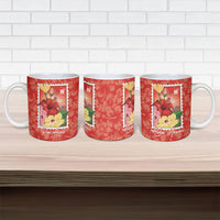 Aloha Hawaii Pua Aloalo Ceramic Mug Hawaiian Hibiscus Flowers Stylized Stamp LT14 - Polynesian Pride