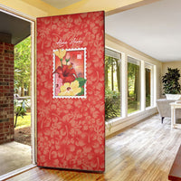 Aloha Hawaii Pua Aloalo Door Cover Hawaiian Hibiscus Flowers Stylized Stamp LT14 - Polynesian Pride