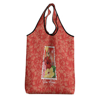 Aloha Hawaii Pua Aloalo Grocery Bag Hawaiian Hibiscus Flowers Stylized Stamp LT14 - Polynesian Pride