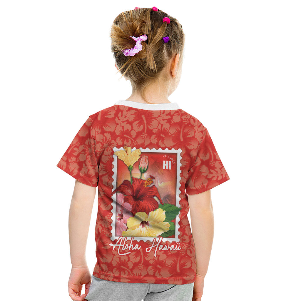 Aloha Hawaii Pua Aloalo Kid T Shirt Hawaiian Hibiscus Flowers Stylized Stamp LT14 - Polynesian Pride